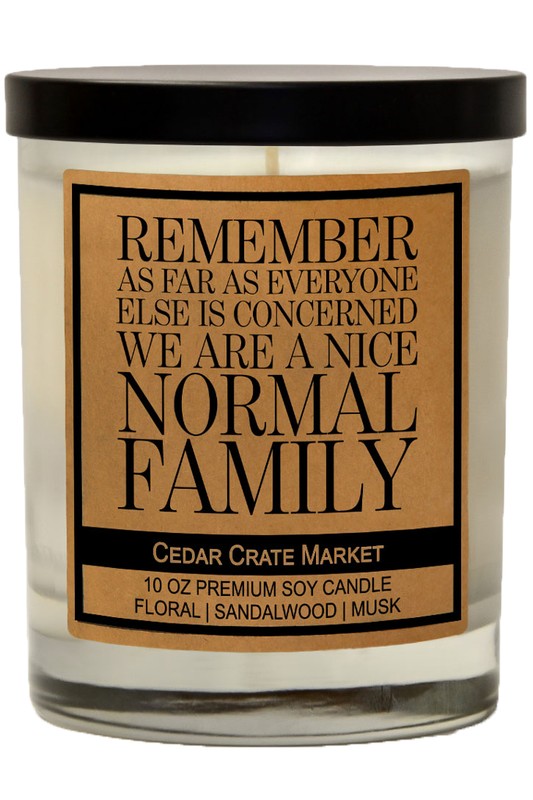 We Are a Nice Normal Family Soy Candle