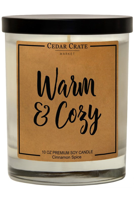 Warm And Cozy Cinnamon Spice Soy Candle