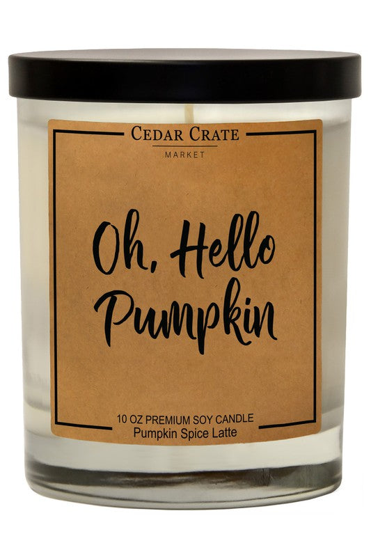 Oh Hello Pumpkin Pumpkin Spice Latte Soy Candle