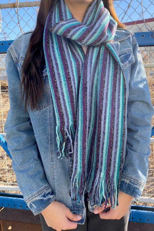 Striped Multi Color Fashion Scarf