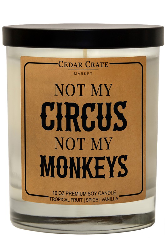 Not My Circus Not My Monkeys Soy Candle