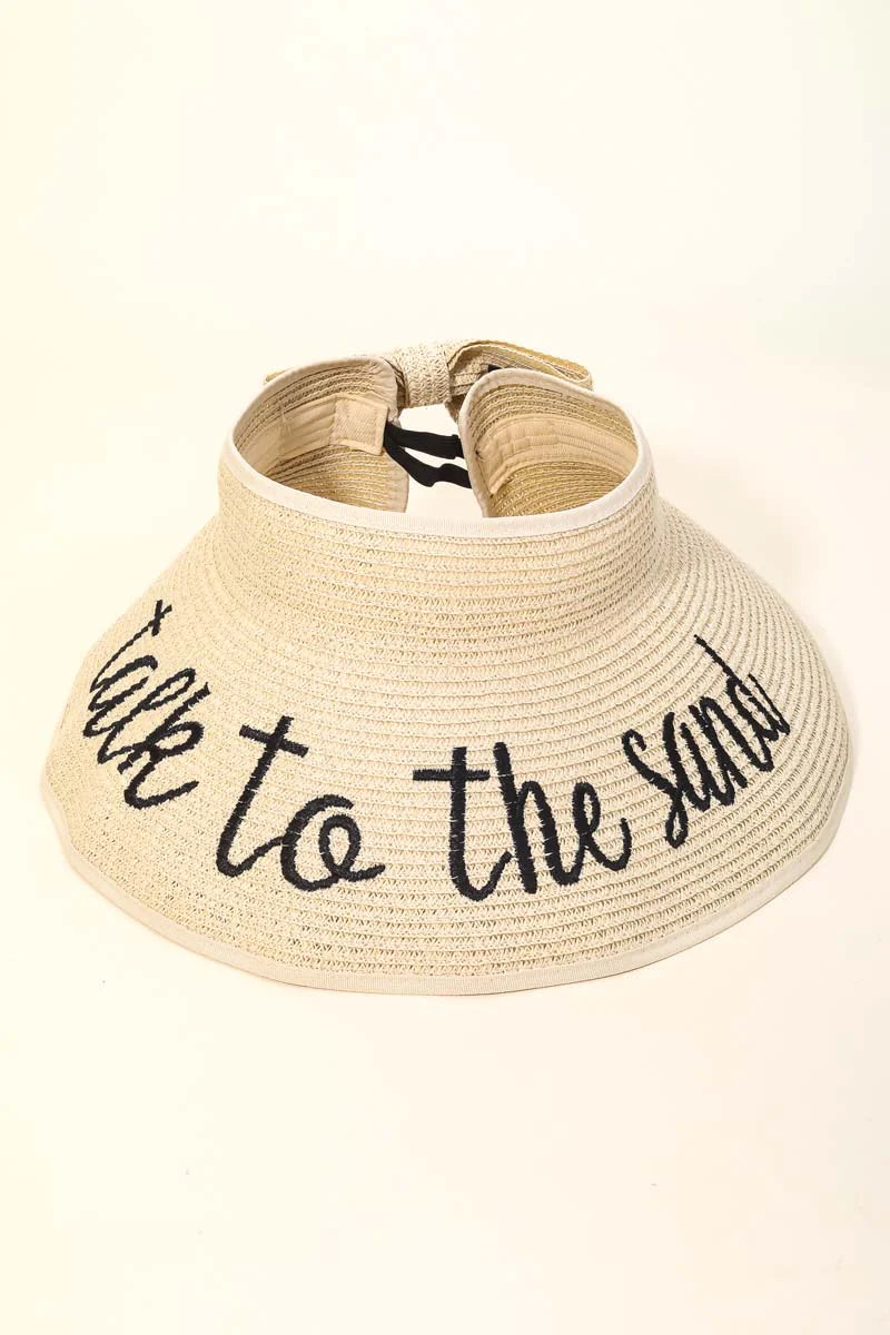 Take To the Sand Straw Visor Hat